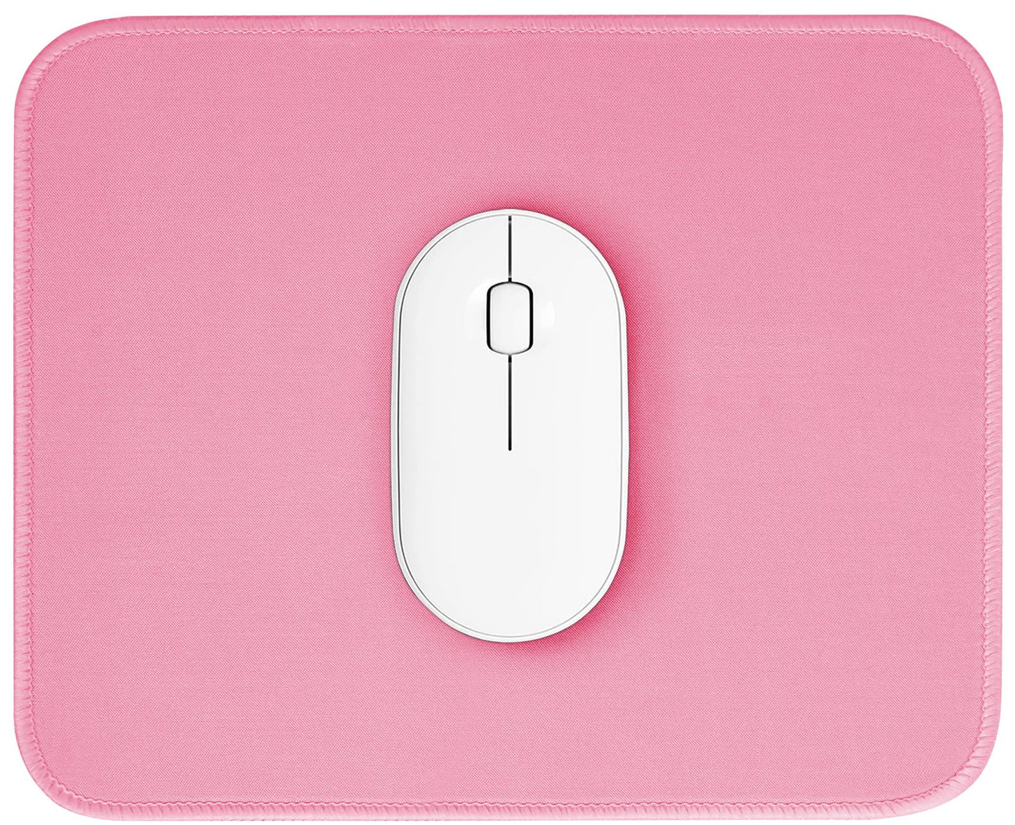 Pink Mouse Pad, Nice and Cute Mouse Pad, Splash-Proof Textured 10.2 x 8.2Inch, Stitched Edge Non-Slip Waterproof Rubber
