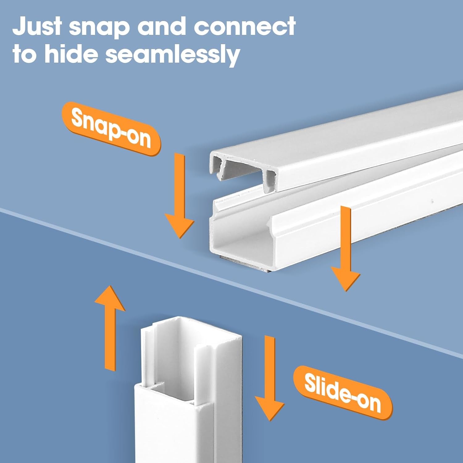 116In Cord Hider Kit, Cord Covers for Wires on Wall, Cord Hider for Wall Mount T