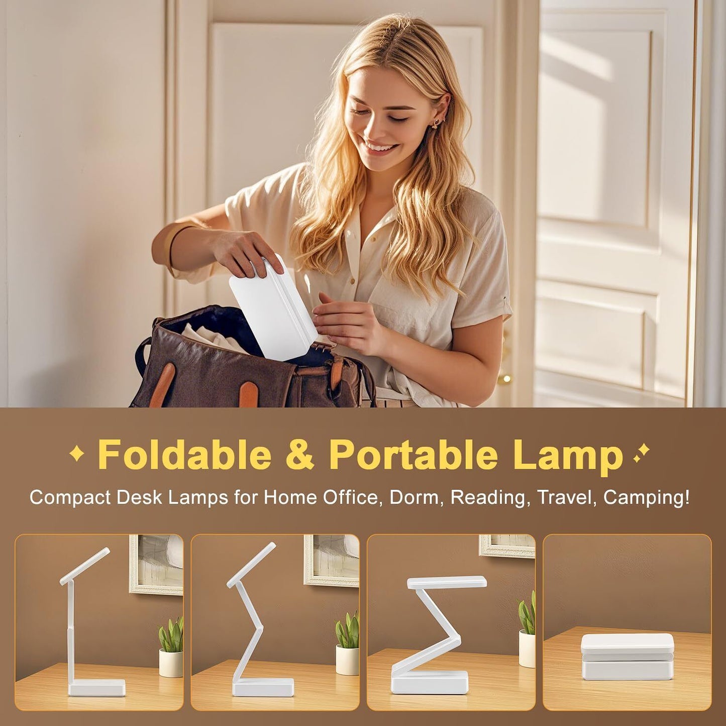 Cordless Lamp Rechargeable Lamp, 6000Mah Battery Operated Lamp, 3 Colors & 10...