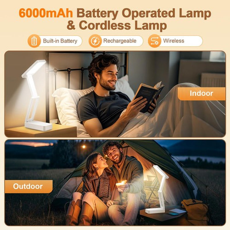 Cordless Lamp Rechargeable Lamp, 6000Mah Battery Operated Lamp, 3 Colors & 10...